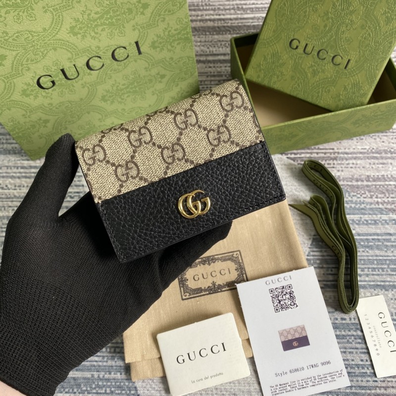 Gucci Replica Wallets Shop 658610 GG Marmont card case wallet